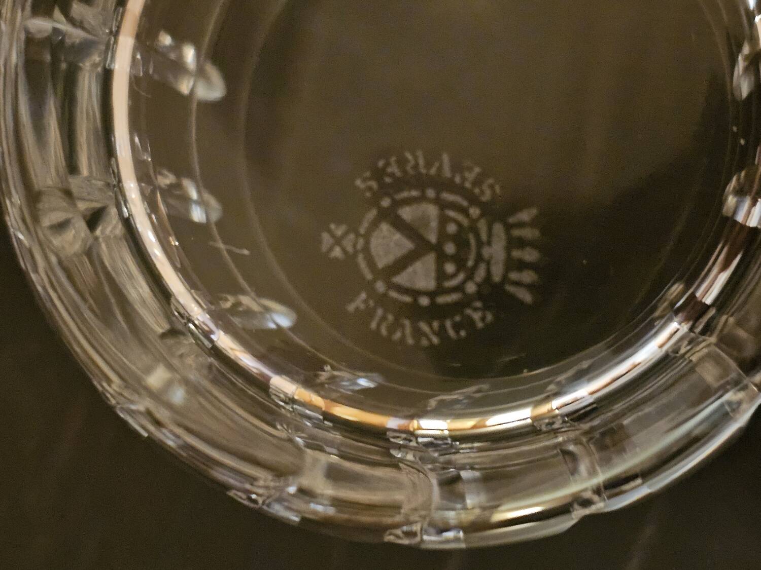 Set of 59 Sèvres crystal glasses and ice bucket from the 60s