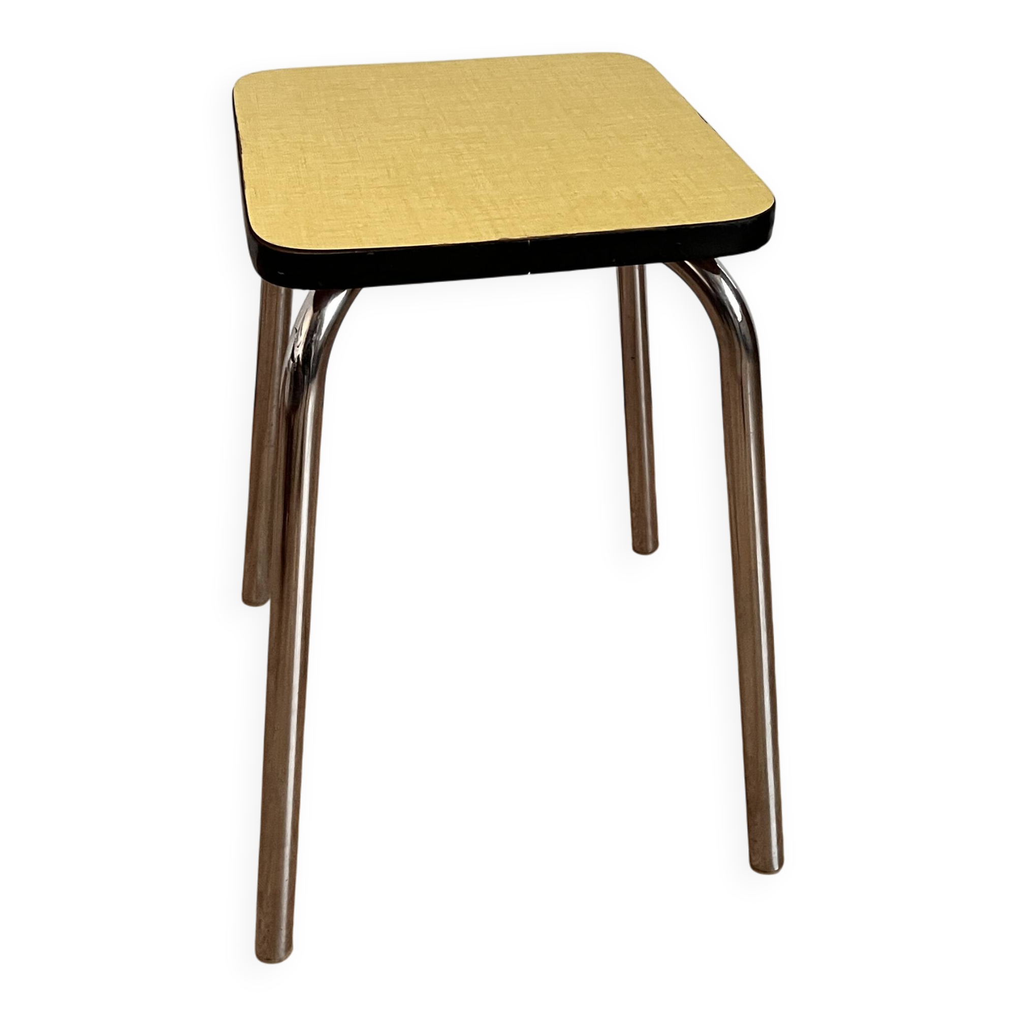 Yellow Formica stool
