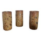Pyrite stoneware vases