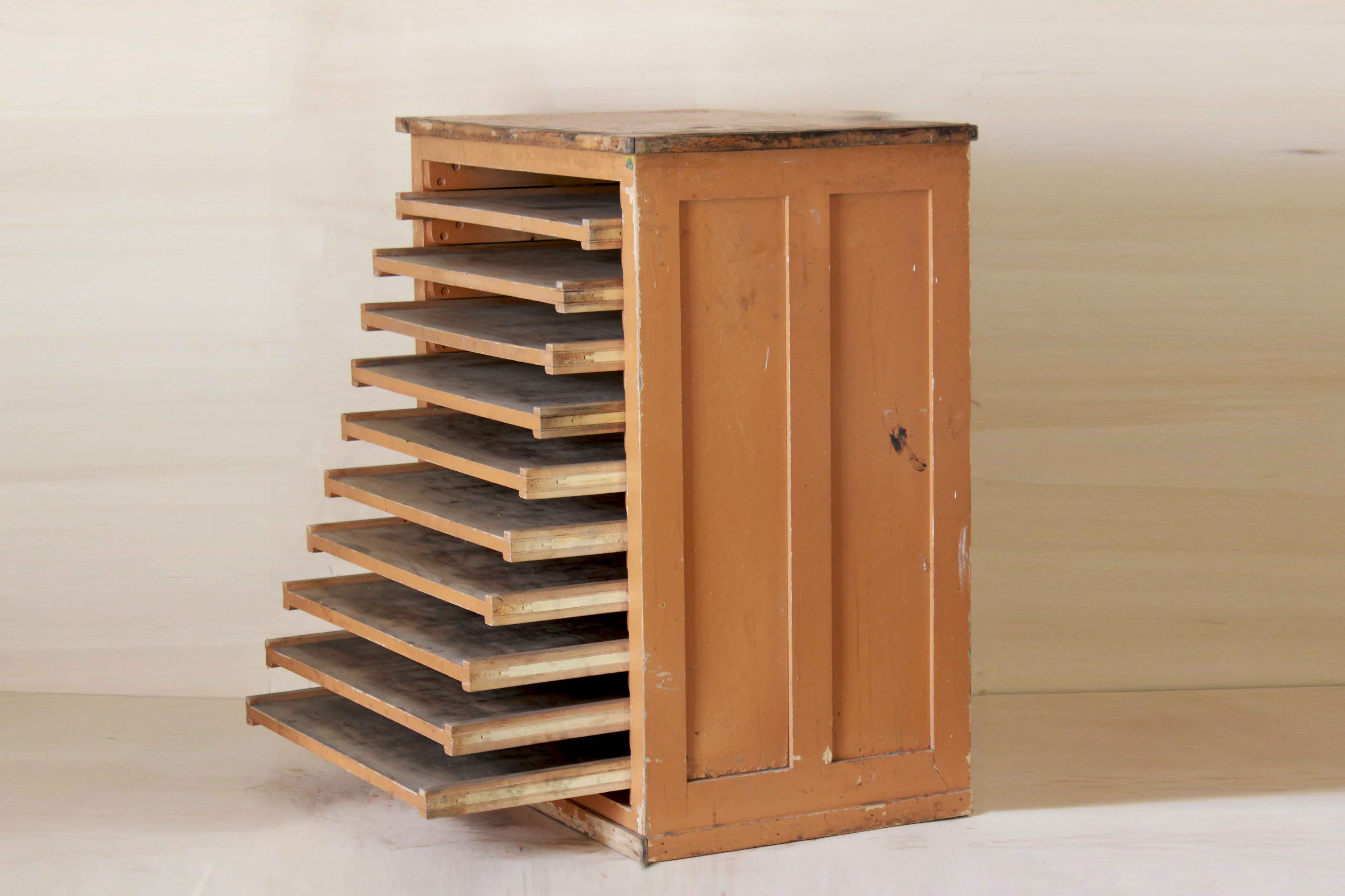 1940s vintage wood chest of drawers