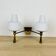 Double opaline wall light and brass from the 1950s, Lunel, Arlus.