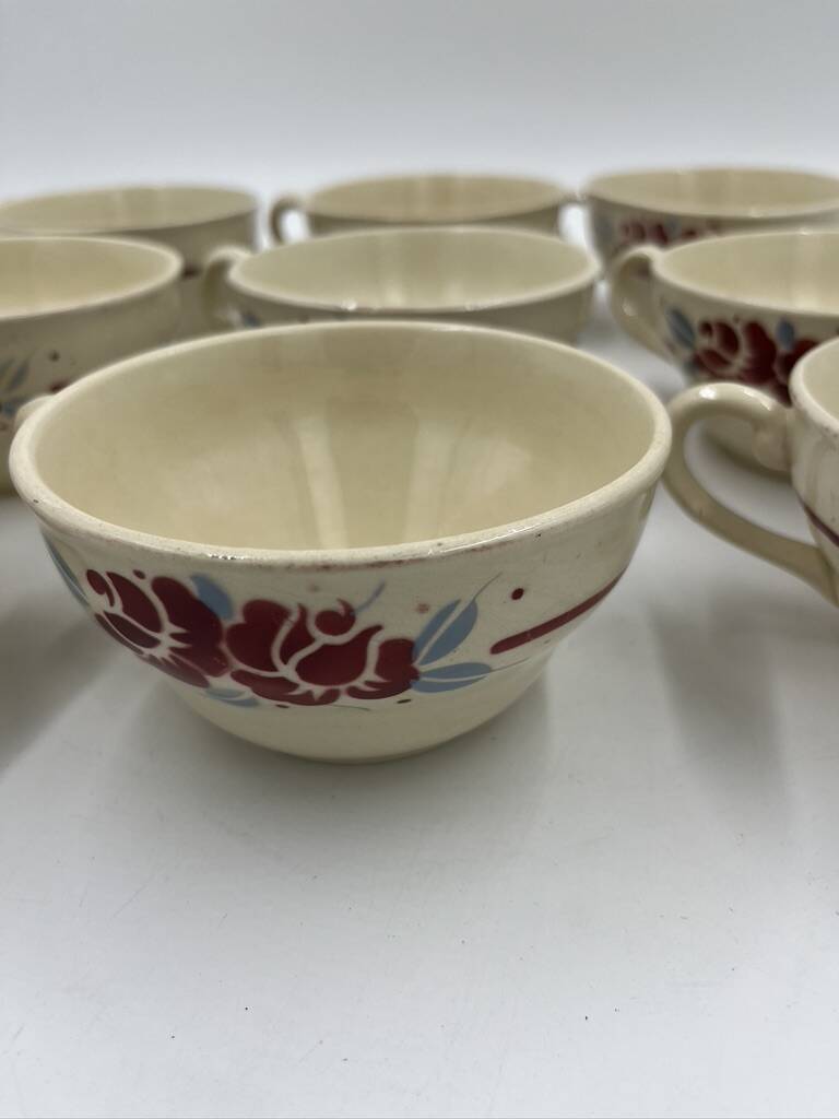 Set of 9 Boch Frères cups 1963