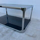 Chrome and smoked glass coffee table from the 1970s.