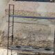 Vintage string wall shelf from the 60s in metal