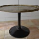 Table basse pied tulipe et plateau marocain