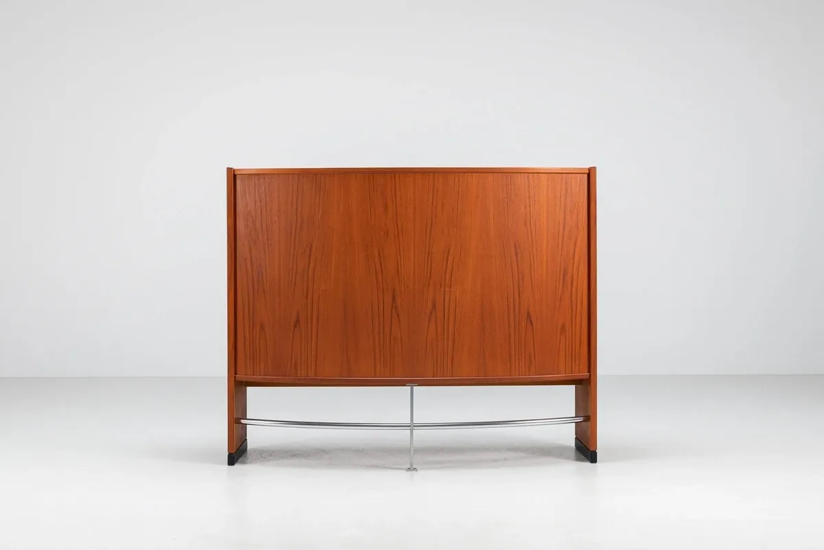 Erik Buch boomerang dry bar set in teak Dyrlund Denmark 1960