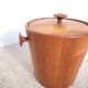 Vintage Scandinavian teak ice bucket 1960s