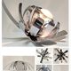 Suspension Fleur de Lumière stainless steel design Jocelyne Trocmé