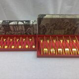 Christofle alfenide 12 mocha spoons + 12 cake forks Russian handle box