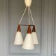 Suspension boomerang scandinave teck opaline 1960 Louis Kalff