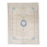 Grand Tapis Persan Ancien – Motifs Médaillon, Laine Nouée Main, 289x376 Cm