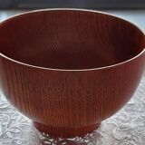 Wooden bowl and its two chopsticks