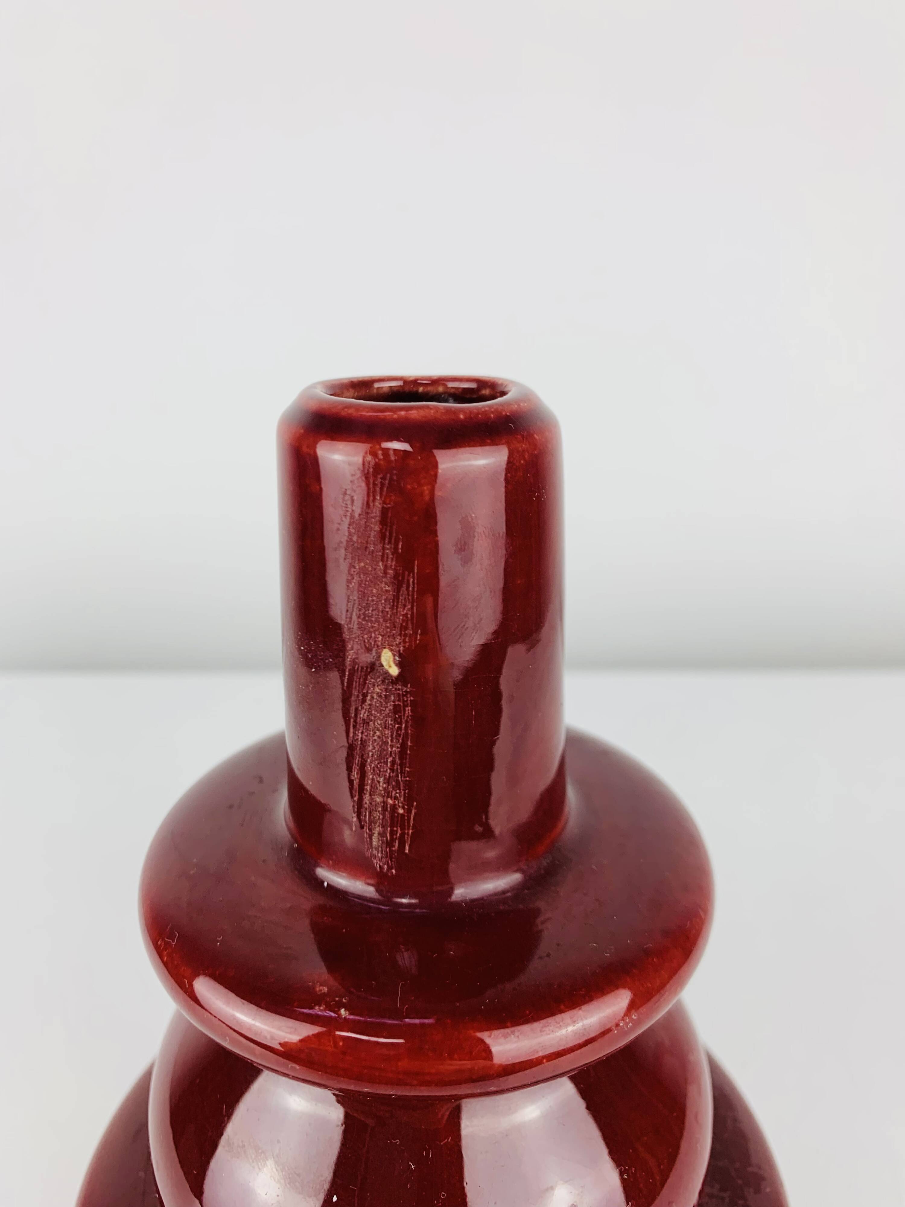 Vintage Saint Clément ceramic candlestick