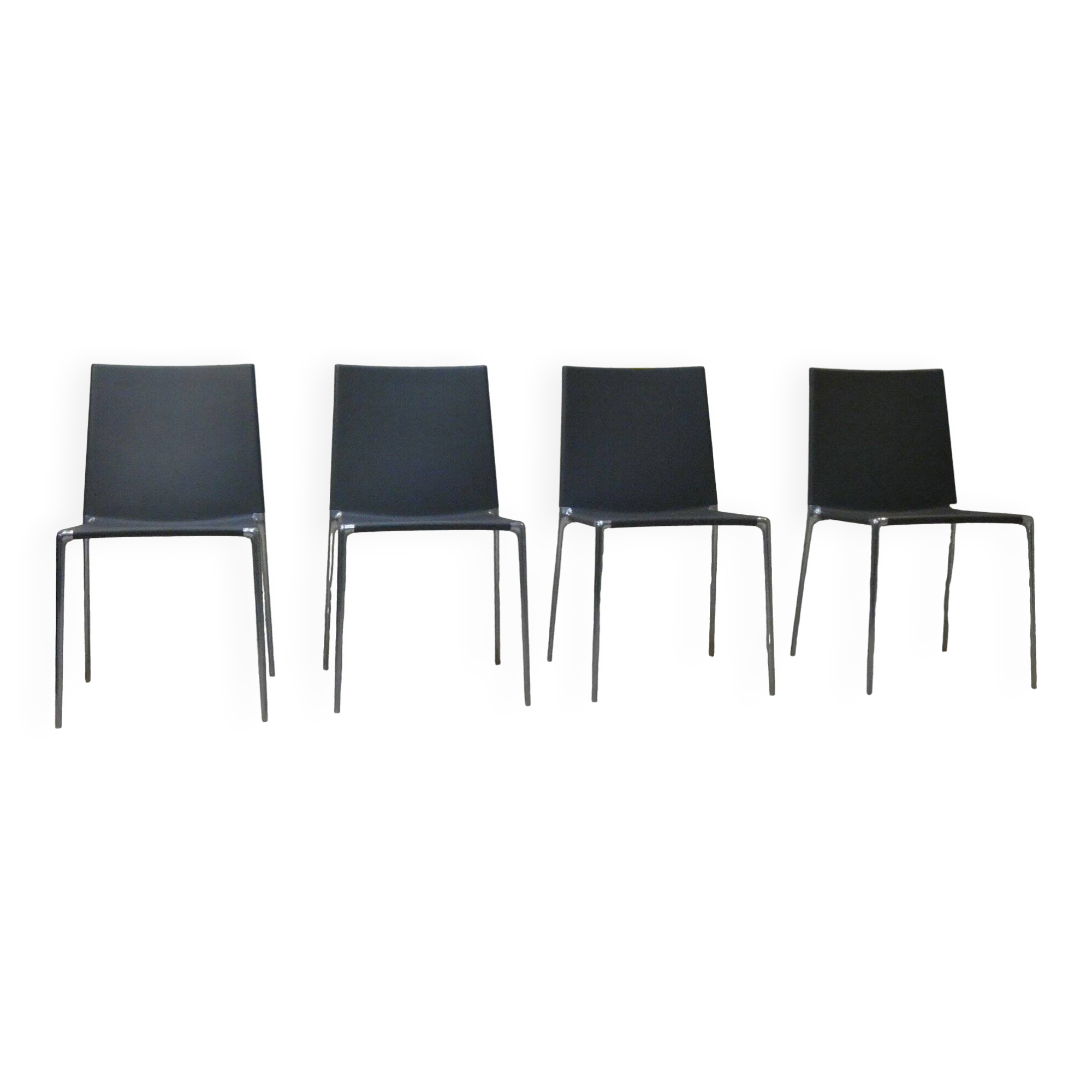 Aluminium and polyurethane chairs by Roberto Barbieri for B&B Italia, early 21st century, set of 4.