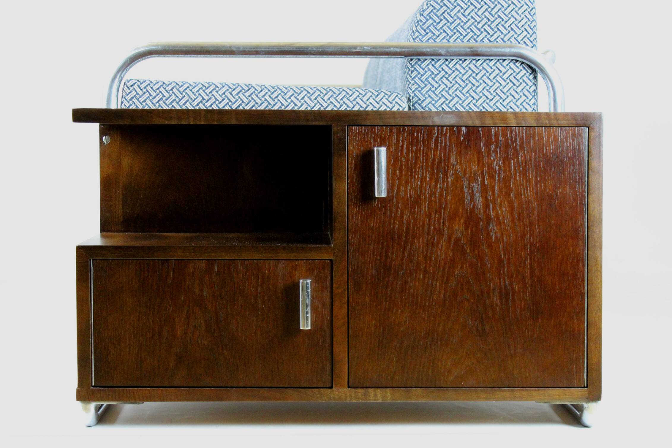 Restored Bauhaus Tubular Steel Sofa by Robert Slezak, 1930s