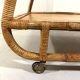 Rattan trolley with serving tray 1950’s