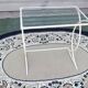 Side table, Small Art Deco Console in White Lacquered Metal, circa 1940.