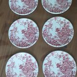 6 small plates English Ironstone