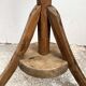 Old primitive wooden tripod pedestal table