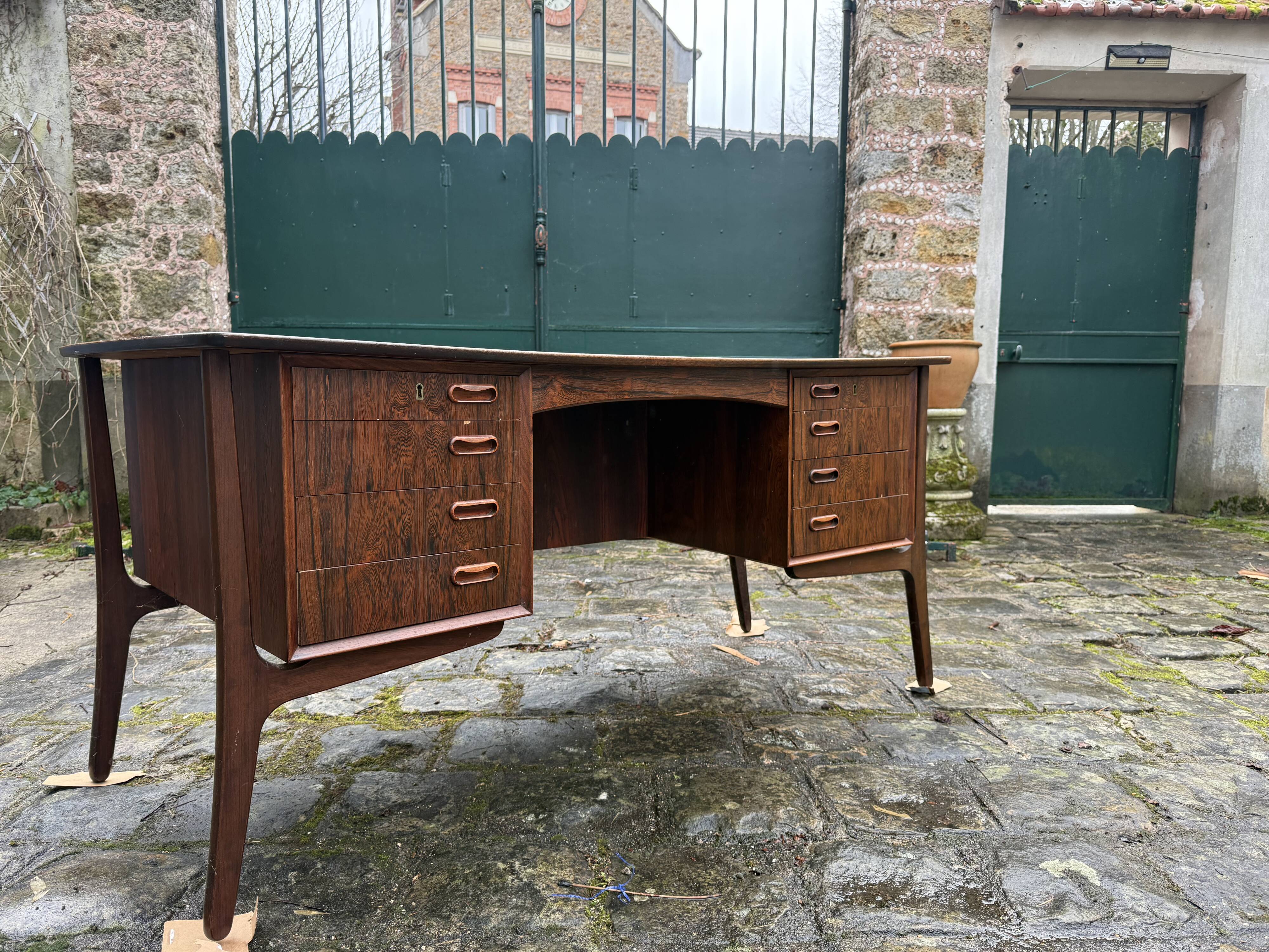 Bureau Mid-Century en Teck par Svend Age Madsen pour HP Hansen, Danemark,
