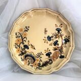 Decorative plate earthenware of Salins France decoration of Aligne