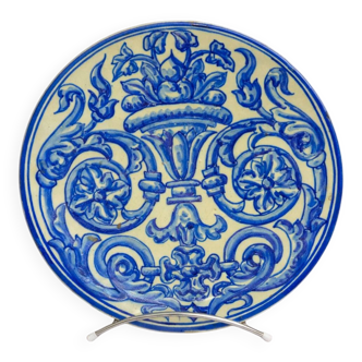 Spanish faience plate with blue decoration – 19th century