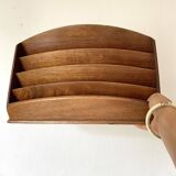 Large letter rack, wooden mail rack