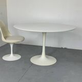 Mid-Century Space Age Tulip Dining Table in White by Arkana, 1960s