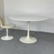 Table à manger tulipe blanche de style Space Age du milieu du siècle par Arkana, années 1960
