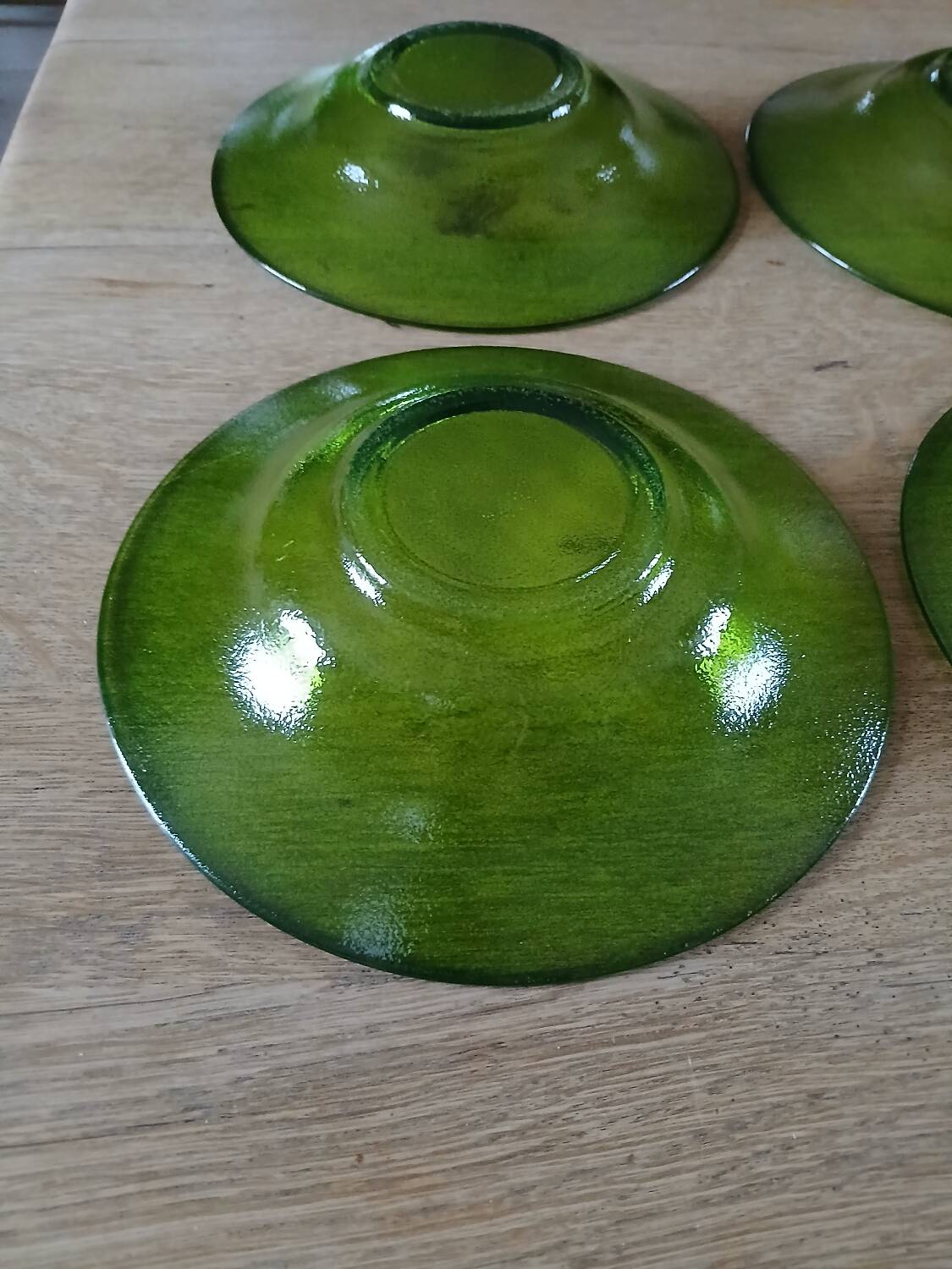 4 assiettes creuses en verre