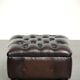 Cowhide Chesterfield ottoman with beautiful colours in English style