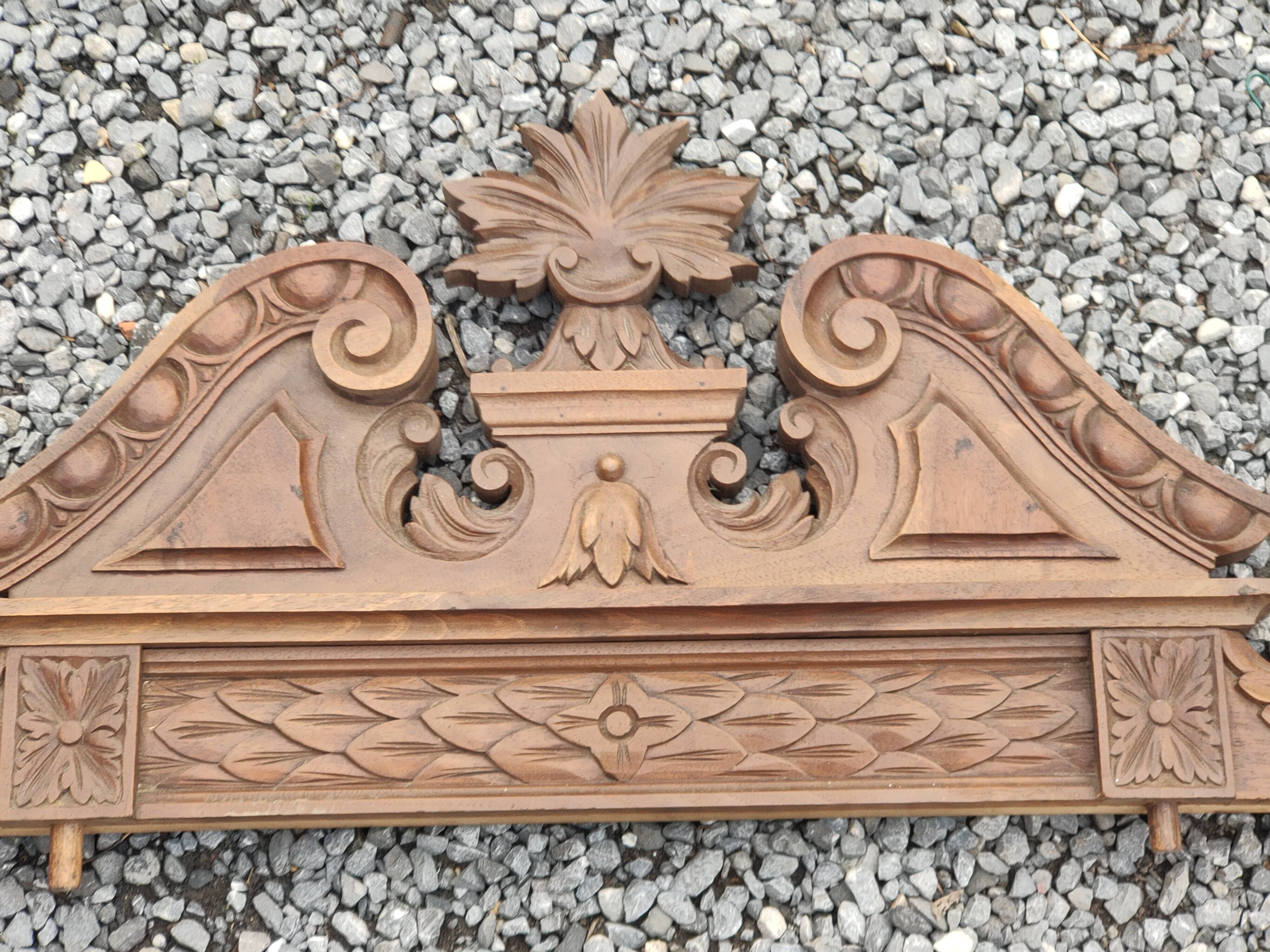 Ancient walnut pediment