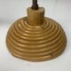 Midcentury pencil reed rattan bamboo pendant hanging lamp, Italy, 1970s