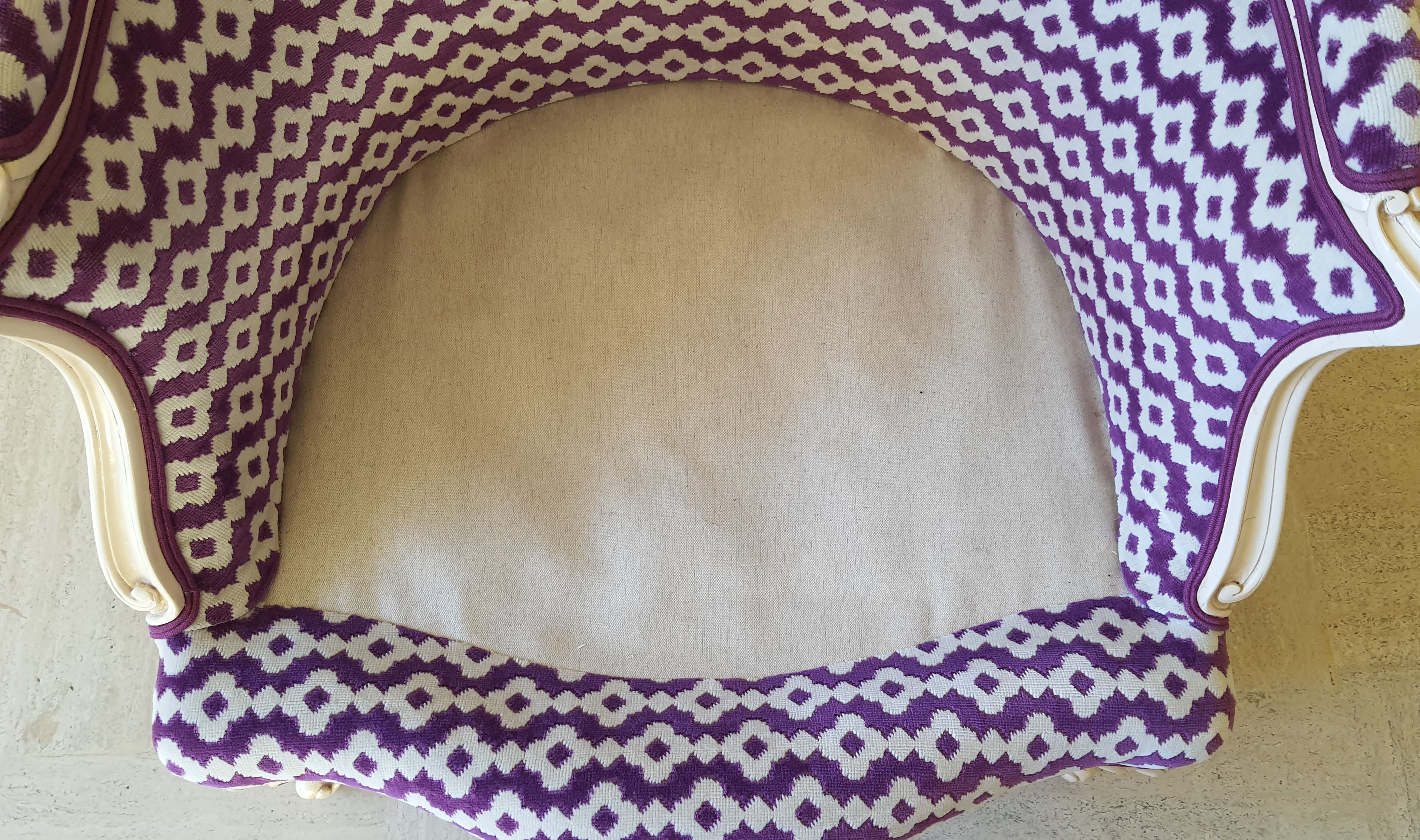 Louis XV shepherdess armchair reupholstered