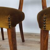 Set of two padded chamber armchairs