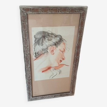 Wooden frame + drawing