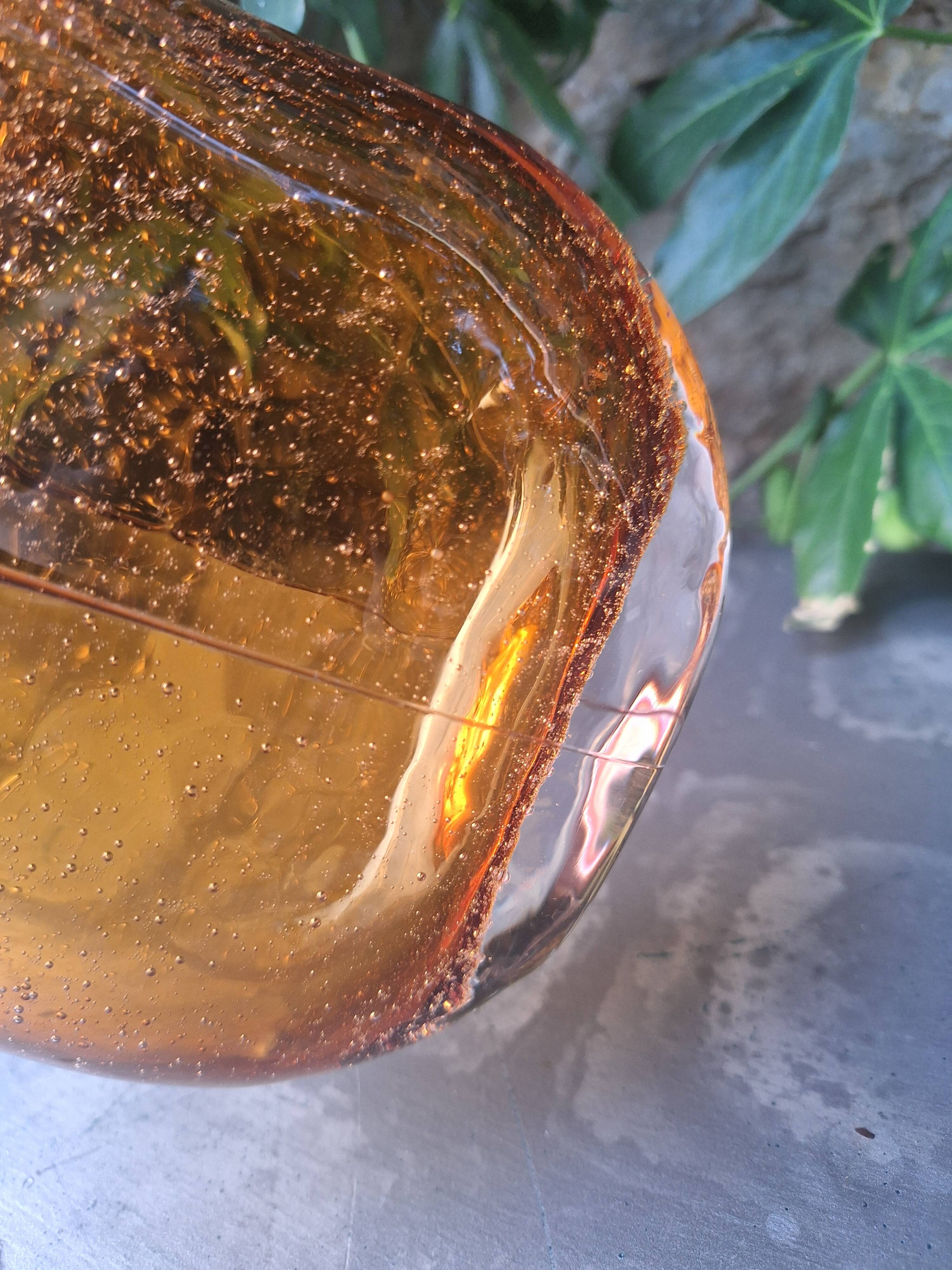 Bubble glass vase