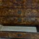 Secrétaire Louis-Philippe en noyer et ronce de noyer – marbre gris – X