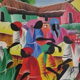 Framed painting of the Caribbean, early twenty-first century