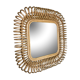 Miroir en rotin circa 1960 54x54cm