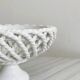 Openwork white porcelain bowl