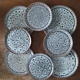 Vallauris glazed stoneware plates