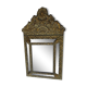 Miroir à parecloses en bois doré et métal repoussé
