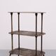 Antique Ornate Cast Iron French Brass 3 tier side table.