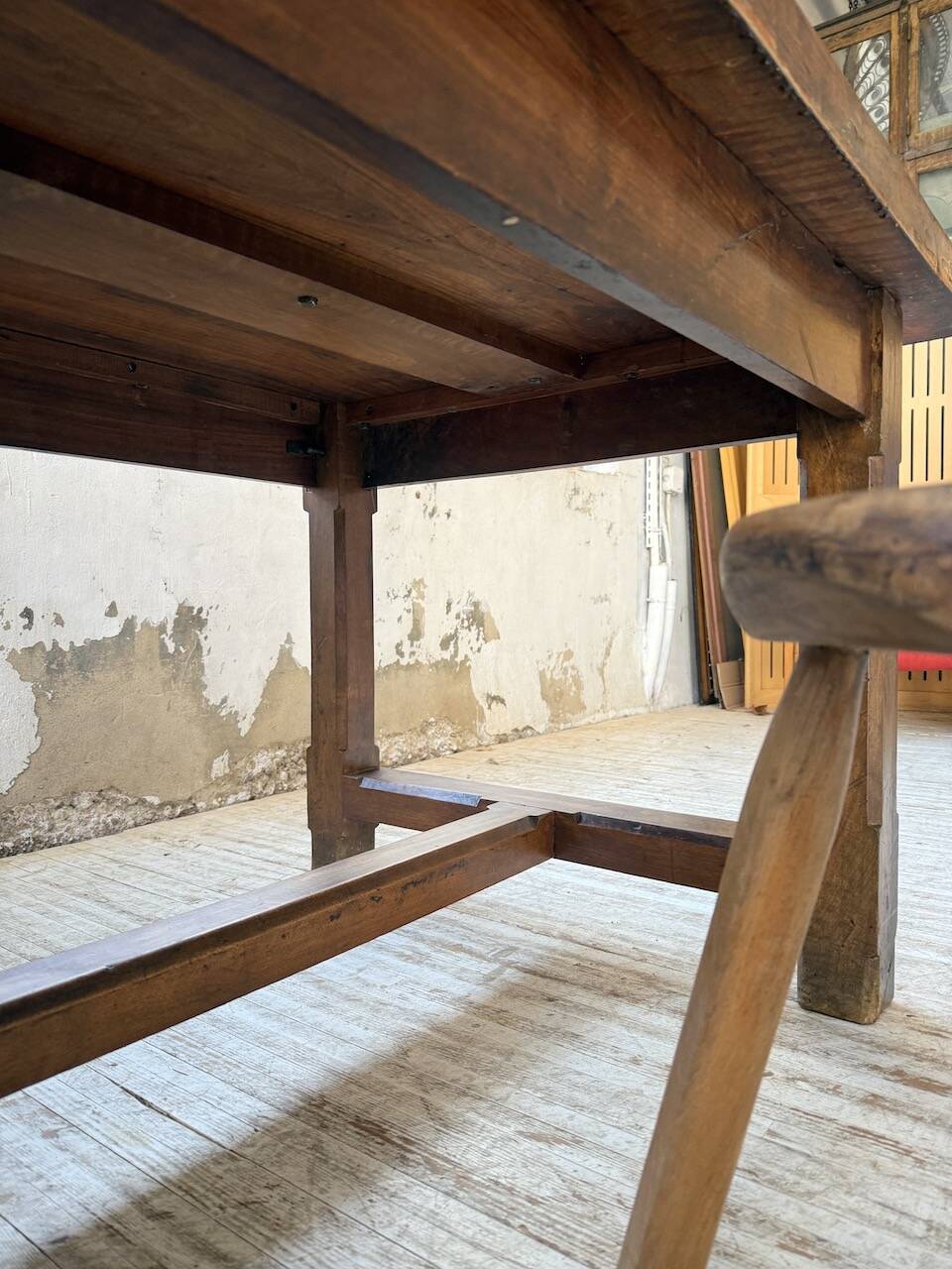 Rustic farmhouse table, solid oak, 2m