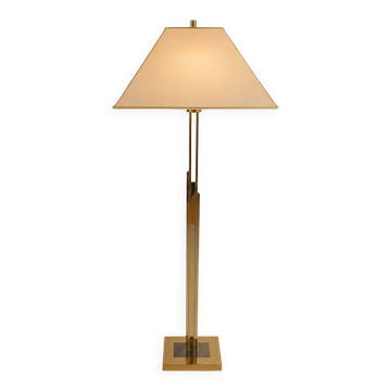 Large brass Hollywood Regency floor lamp, 1970s