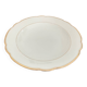 Hollow gold and white serving dish