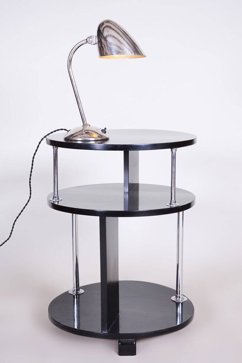 Art Deco Table Lamps in Chrome & Aluminium attributed to Franta Anyz for Napako, Czech, 1930s, Set of 2