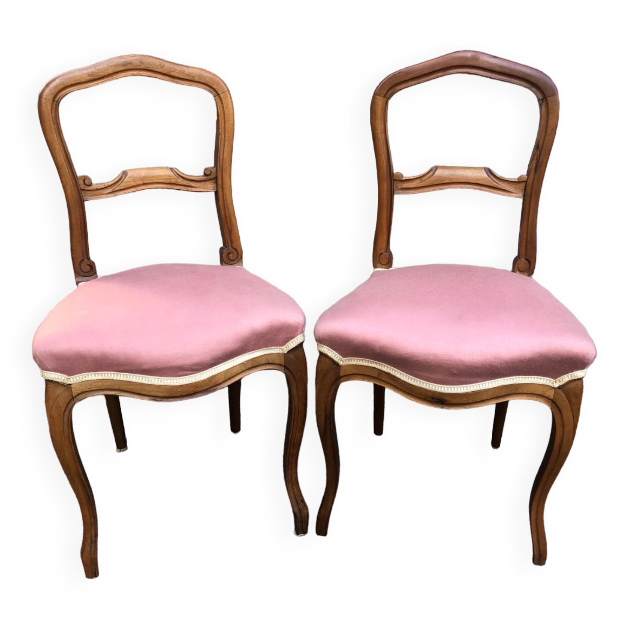 Paire de chaises de chambre 1920