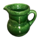 Pichet in vintage in terre cuite varnished shades of green